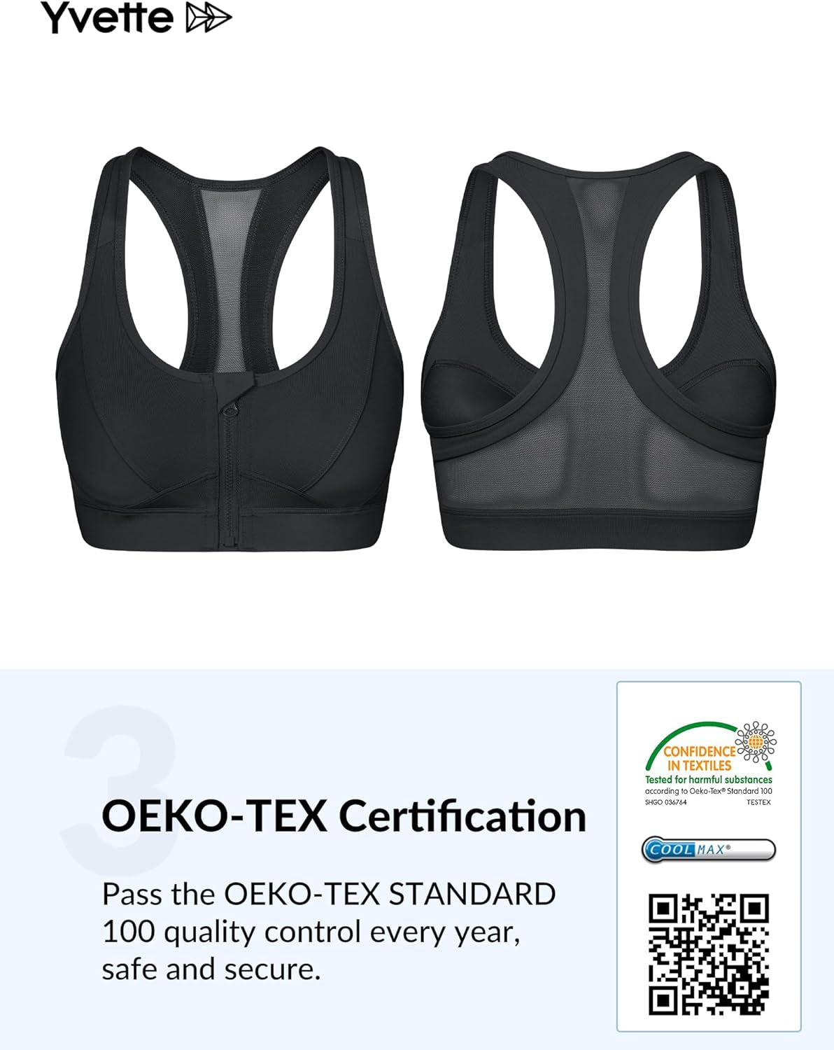 Zip Front High Impact Sports Bra for Large Bust