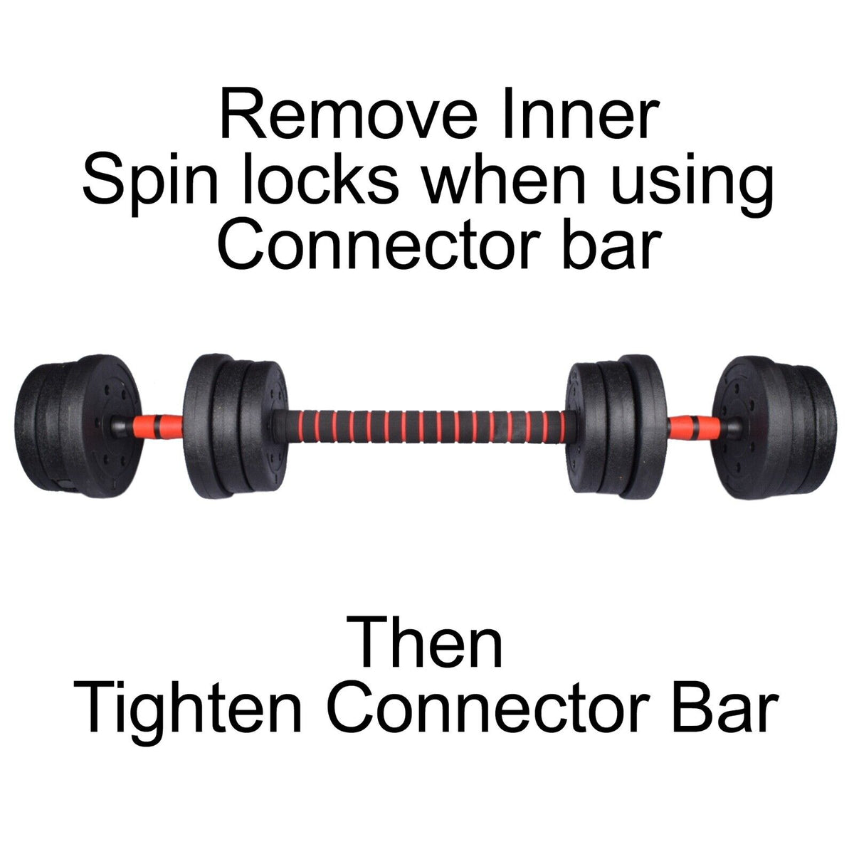 Exersci Adjustable Dumbbell Barbell Weights Set 20-40Kg with Kettlebell Option